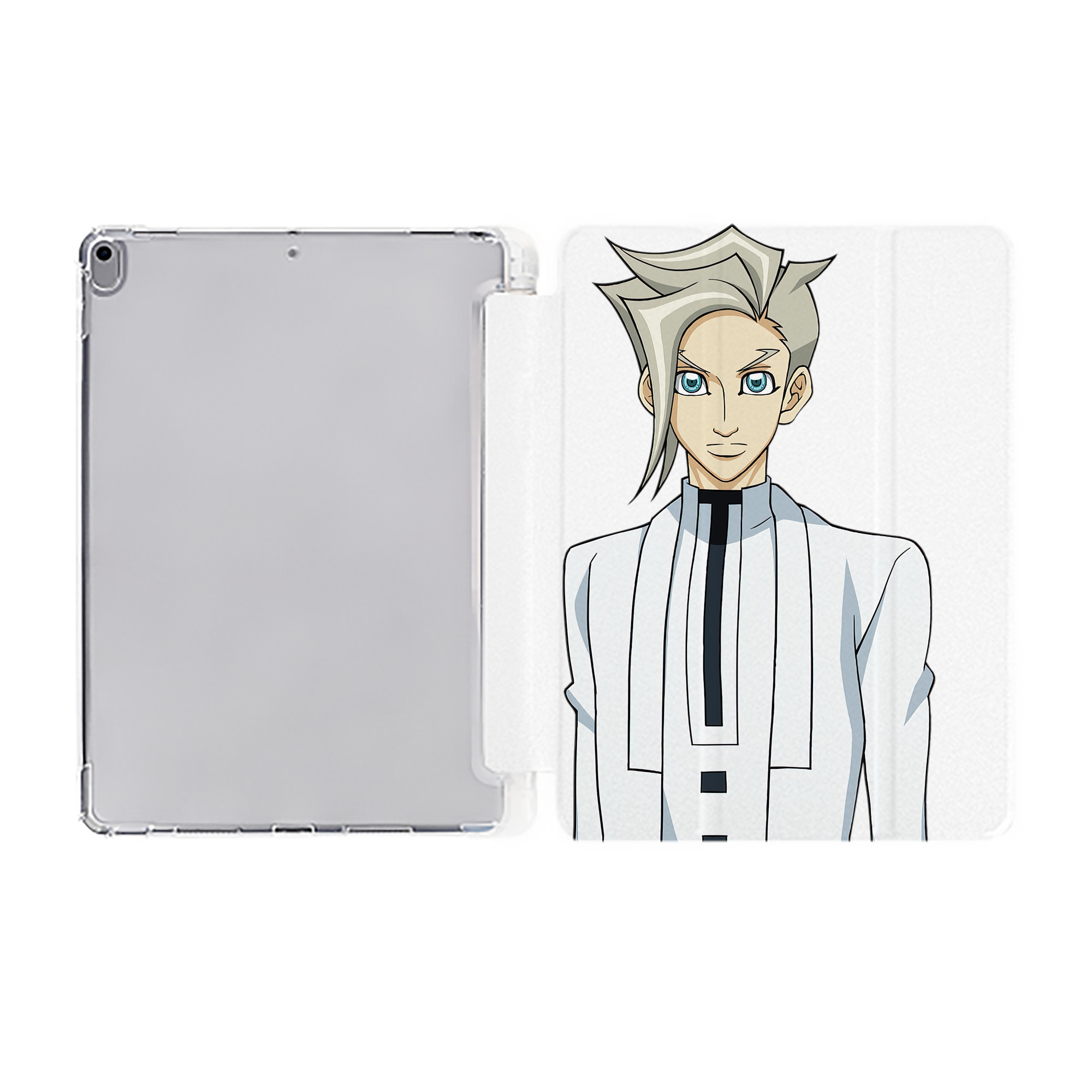 （画像用） 遊☆戯☆王 Yu-Gi-Oh! IPad ケース ペン収納付き 三つ折りスタンド PUレザー×シリコン 対応機種9.5/10.5/10.9インチ